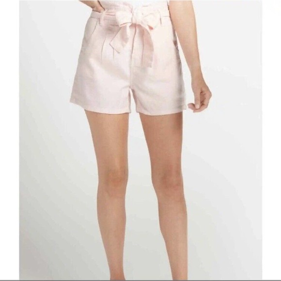 Hudson Shorts NWT Paperbag Pink Belted High Rise Stretch Lightweight Women’s 32 - Picture 3 of 7